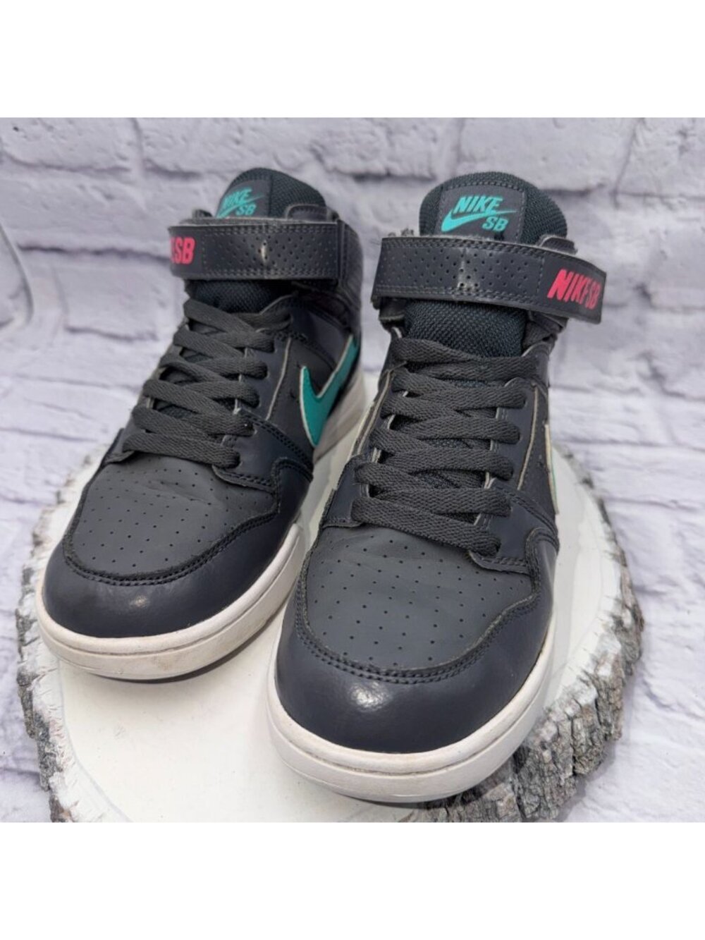 Nike SB Mogan Mid Kids Size 6Y Shoes Gray Blue Pink Sneakers 645025-036 - Picture 2 of 8
